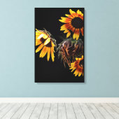 Impression sur toile étirée de tournesol (Insitu (Plancher de Bois))