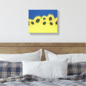 Impression sur toile étirée du drapeau de l'Ukrain (Insitu(Chambre))