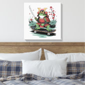 Impression sur toile étirée du guerrier samouraï g (Insitu(Chambre))