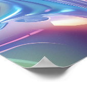 Impression sur toile étirée en liquide chrome abst (Coin)