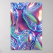 Impression sur toile étirée en liquide chrome abst (Devant)