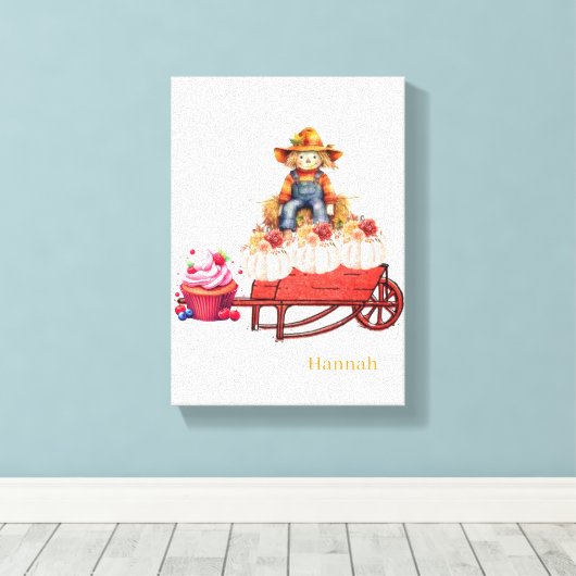 Impression sur toile étirée Épouvantail d'Hallowee (Insitu (Plancher de Bois))