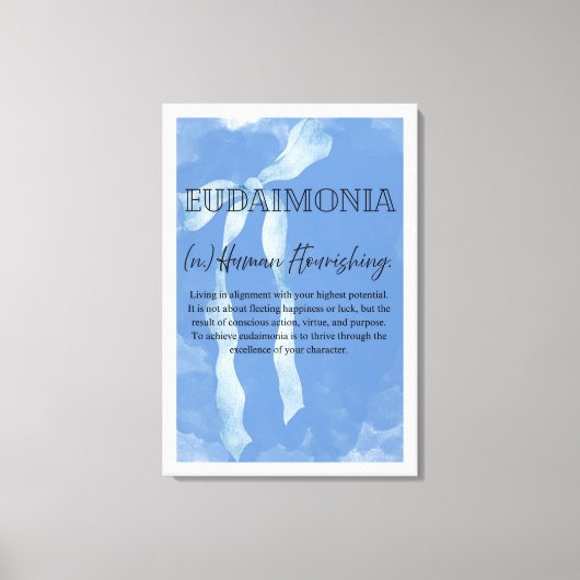 Impression sur toile étirée Eudaimonia (Recto)