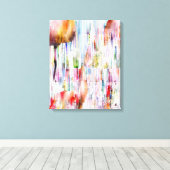 Impression sur toile étirée Flamant rose Abstrait (Insitu (Plancher de Bois))