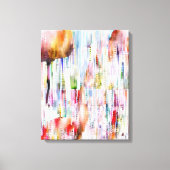 Impression sur toile étirée Flamant rose Abstrait (Recto)