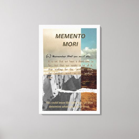 Impression sur toile étirée Memento Mori (Recto)