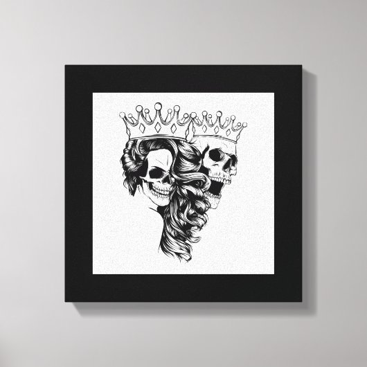Impression sur toile étirée Royalty Made King & Qu (Recto)