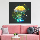 Impression sur toile étirée Vase magique avec fleu (Insitu(Salon))