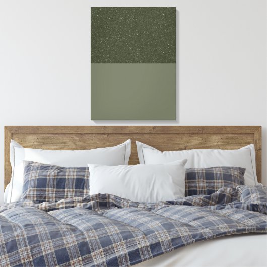 Impression sur toile étirée verte de mousse textur (Insitu(Chambre))