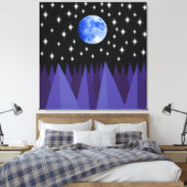 Impression sur toile étoilée de lune (Insitu(Chambre))