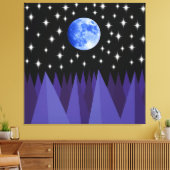 Impression sur toile étoilée de lune (Insitu(Salon))