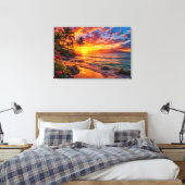Impression sur toile Évasion au coucher du soleil  (Insitu(Chambre))