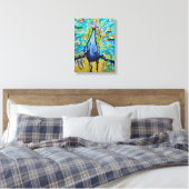 Impression sur toile expressionniste de paon sarce (Insitu(Chambre))