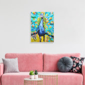 Impression sur toile expressionniste de paon sarce (Insitu(Salon))