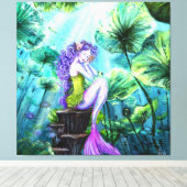Impression sur toile Fantaisie Sirène (Insitu (Plancher de Bois))