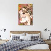 Impression sur toile Femme Cerf (Insitu(Chambre))