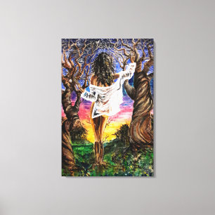 Impression sur toile Femme dans la nature
