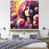 Impression sur toile Femme Florale (Insitu(Chambre))