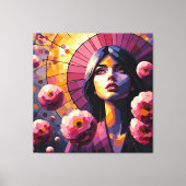 Impression sur toile Femme Florale (Recto)