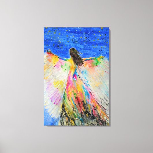 Impression sur toile Femme Oiseau (Recto)
