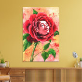 Impression sur toile Femme Rose (Insitu(Salon))