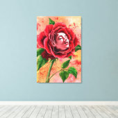 Impression sur toile Femme Rose (Insitu (Plancher de Bois))