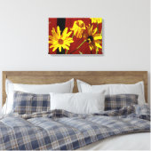 Impression sur toile Fenced Daisy Floral (Insitu(Chambre))