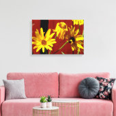 Impression sur toile Fenced Daisy Floral (Insitu(Salon))