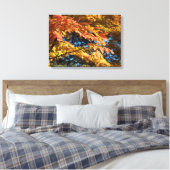Impression sur toile Feuilles d'automne dorées (Insitu(Chambre))