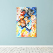 Impression sur toile Feuilles d'automne - Peinture (Insitu (Plancher de Bois))