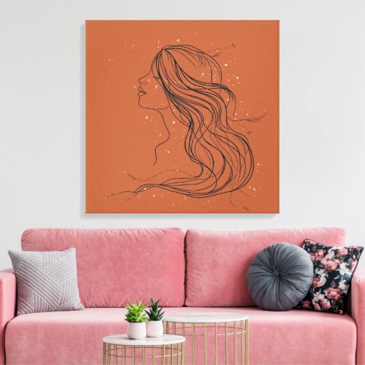 Impression sur toile Fille Abstraite – Moderne Min (Insitu(Salon))