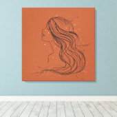 Impression sur toile Fille Abstraite – Moderne Min (Insitu (Plancher de Bois))