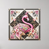 Impression sur toile flamant rose Art déco (Recto)