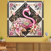 Impression sur toile flamant rose Art déco (Insitu(Salon))