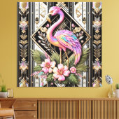 Impression sur toile flamant rose Art déco (Insitu(Salon))