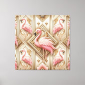 Impression sur toile flamant rose Art déco (Recto)