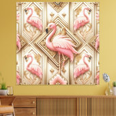 Impression sur toile flamant rose Art déco (Insitu(Salon))