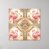 Impression sur toile flamant rose Art déco (Recto)