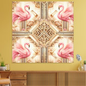 Impression sur toile flamant rose Art déco (Insitu(Salon))