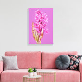 Impression sur toile fleur d'art orchidée violet r (Insitu(Salon))