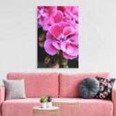 Impression sur toile Fleurs de géranium rose (Insitu(Salon))