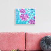 Impression sur toile florale côtière de luxe (Insitu(Salon))
