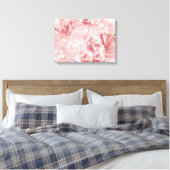Impression sur toile florale rose monochrome (Insitu(Chambre))