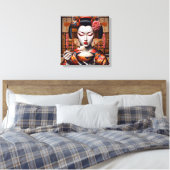 Impression sur toile (Geisha et bol de riz) (Insitu(Chambre))
