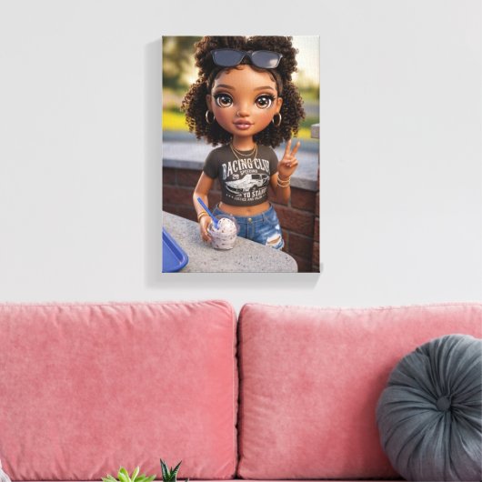 Impression sur toile Glam Doll (Insitu(Salon))