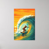Impression sur toile Golden Barrel Surfer (Recto)