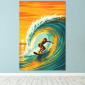 Impression sur toile Golden Barrel Surfer (Insitu (Plancher de Bois))