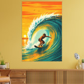 Impression sur toile Golden Barrel Surfer (Insitu(Salon))