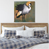 Impression sur toile Grue couronnée grise (Insitu(Chambre))