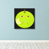 Impression sur toile Halloween d'une pomme maléfiq (Insitu (Plancher de Bois))